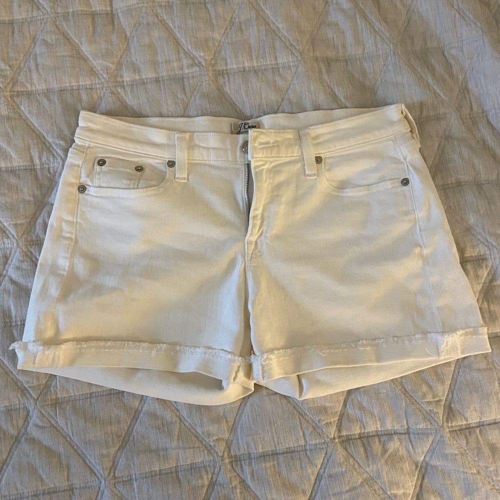 Jcrew white denim short